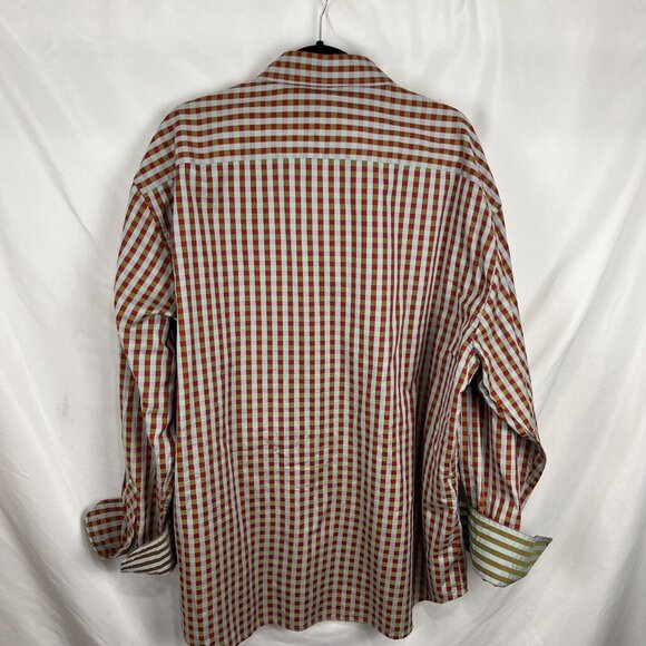 Robert Graham Red, Green & Blue Checkered Shirt Mens Size 3XL - Picture 8 of 11